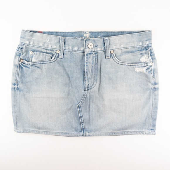 seven for all mankind denim skirt